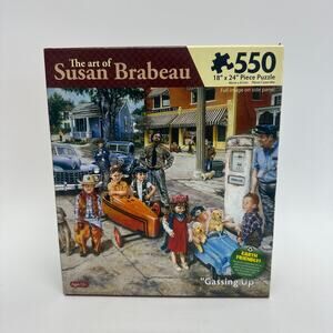"Gassing Up" 550 Pc Jigsaw Puzzle Susan Brabeau - 18" x 24" - New in Box